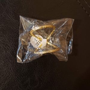 Gold-plated double connected Ring